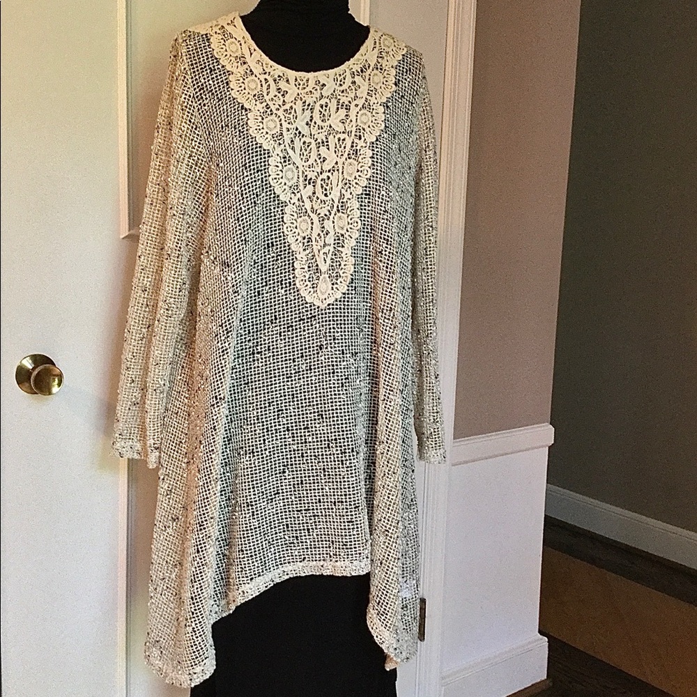 Krazy Kat open-weave top/sweater